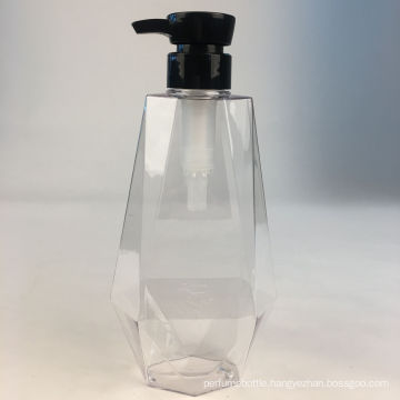 luxury look transparent PET plastic pump bottle for shampoo body wash hand wash hair pomade 100ml to 1000ml